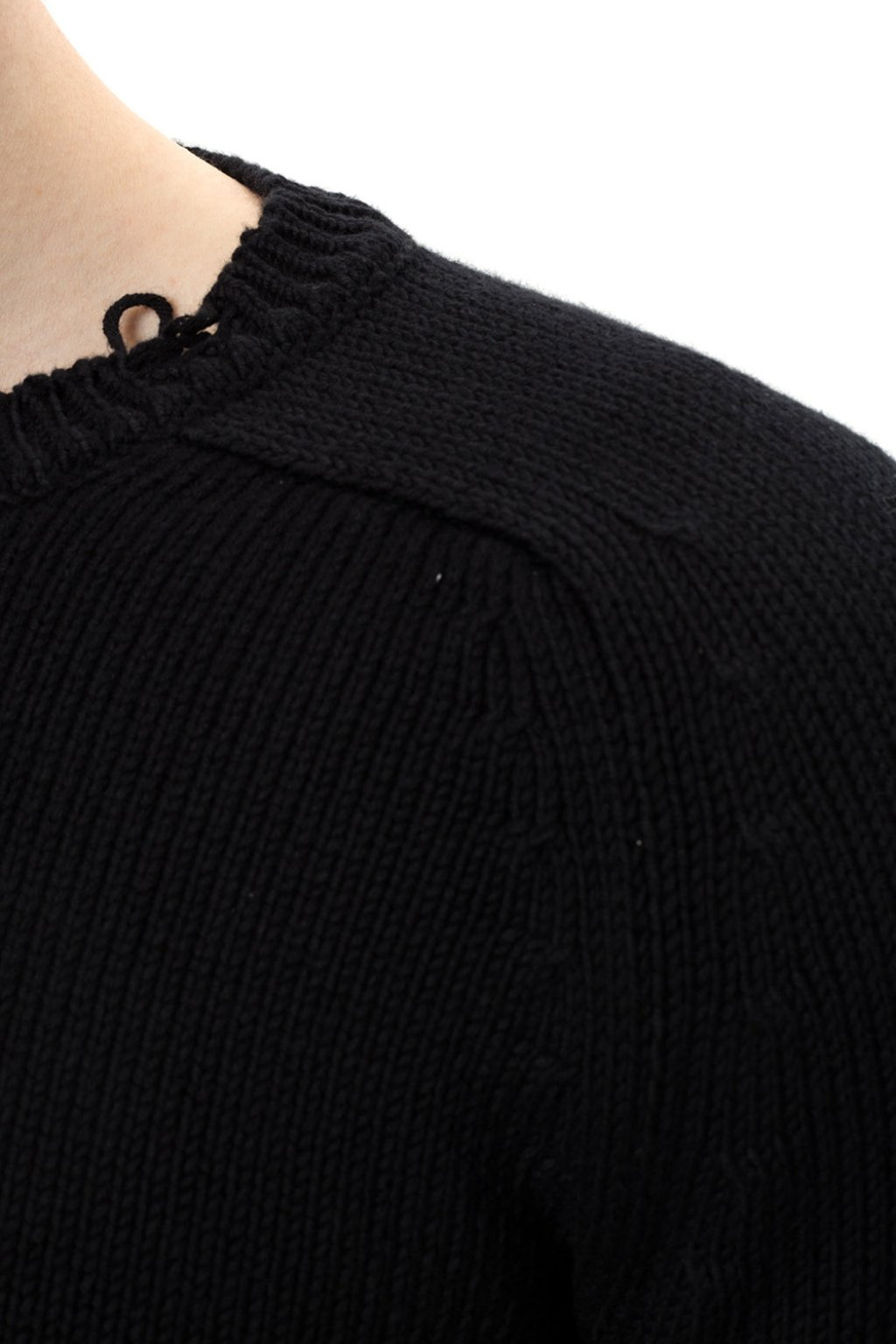 Saint Laurent Raw-trimmed woven sweater